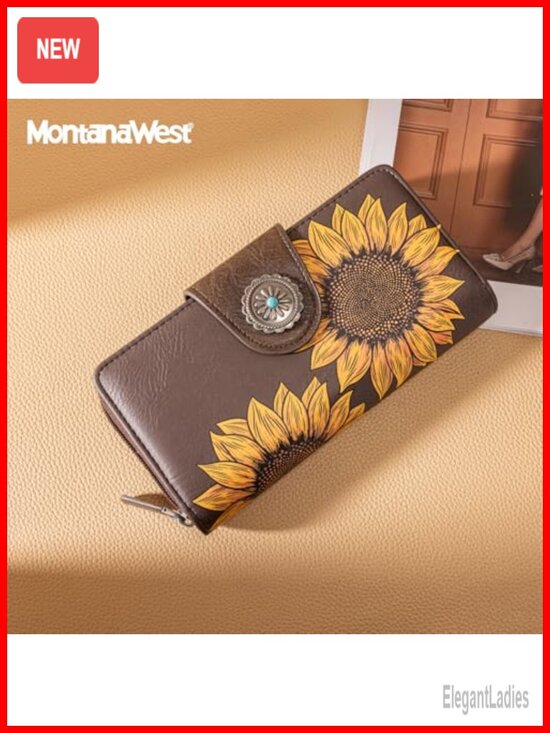 Amazon.com: Women Wallet Real Leather Bifold RFID Blocking  Large Capacity Bifold Clutch Wallet with RFID Blocking and Coin Purse